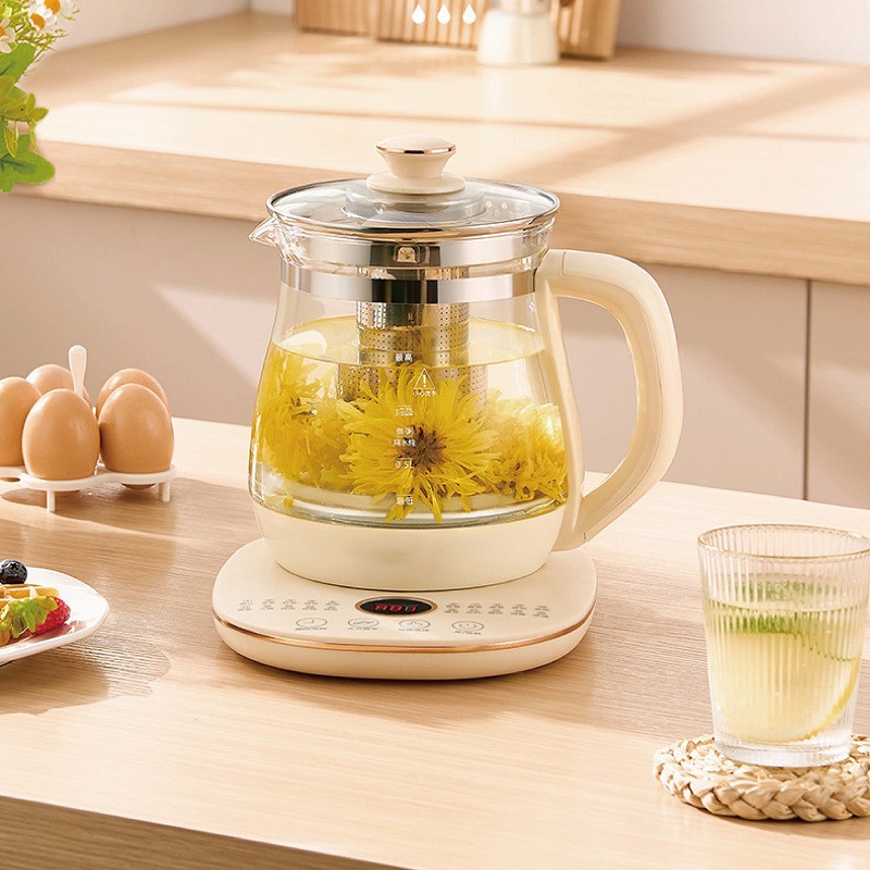 220V 健康ポット家庭用多機能ガラス電気ケトルフラワーティ - Herbal Tea For Wellness のレビューと価格