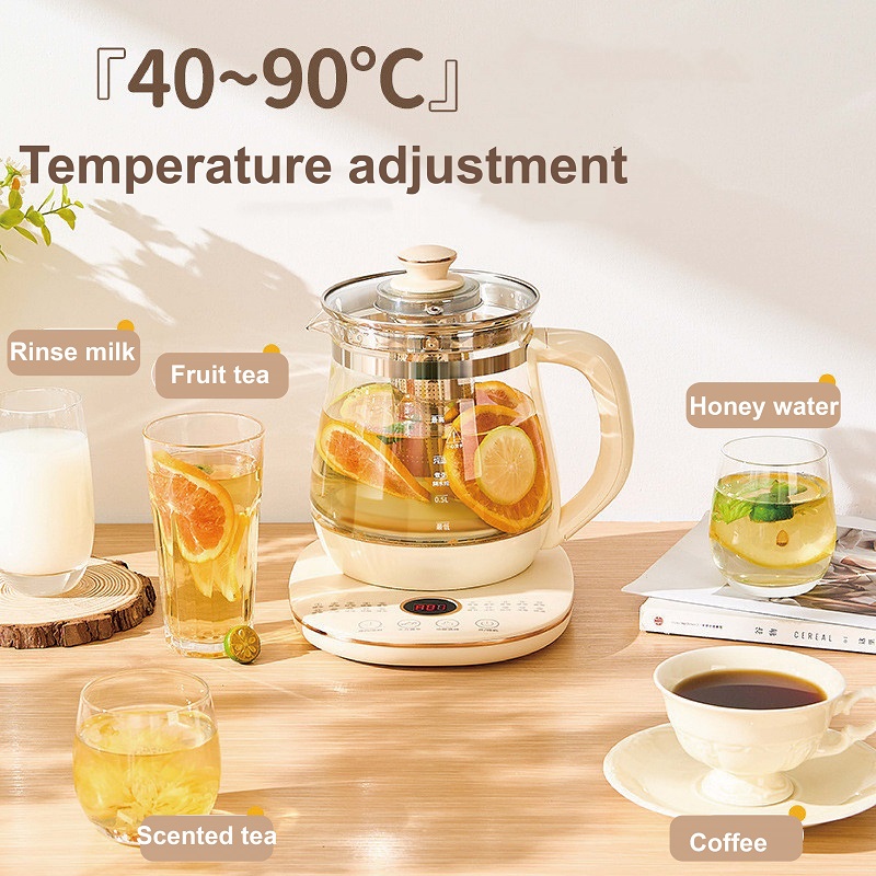 220V 健康ポット家庭用多機能ガラス電気ケトルフラワーティ - Herbal Tea For Wellness のレビューと価格