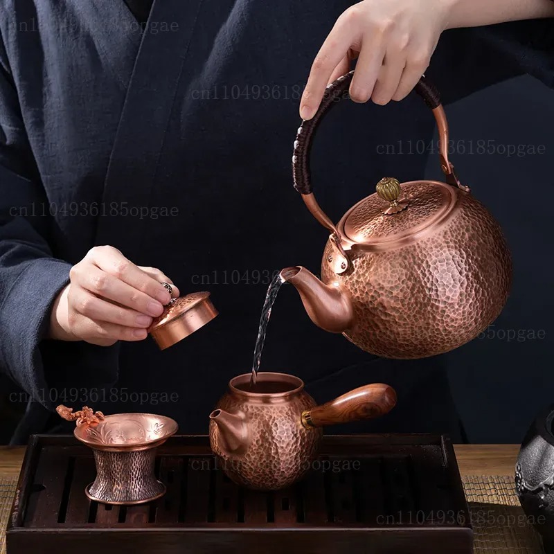 クリエイティブな家庭用レトロな銅製ティーポット、大容量、茶こ - Herbal Tea For Wellness のレビューと価格